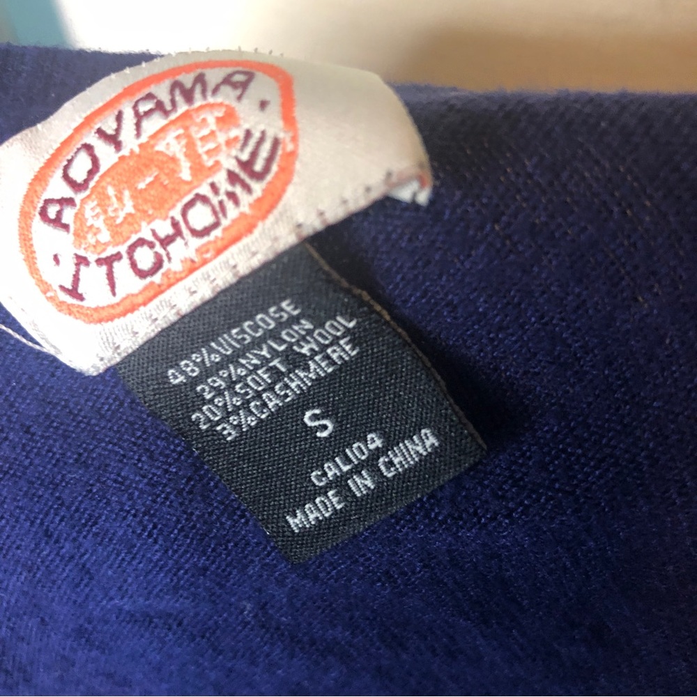 Aoyama Itchome cashmere wool dress. Purple. Size small. - Picture 9 of 9